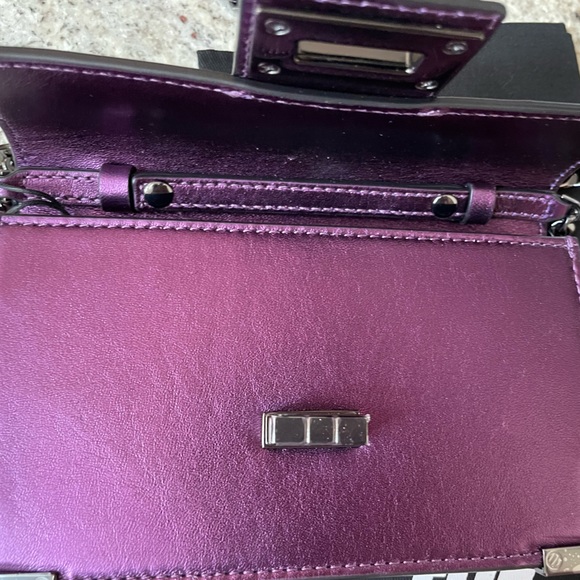 Small Purple  Leather Clutch Bag from The Kooples - Picture 6 of 9